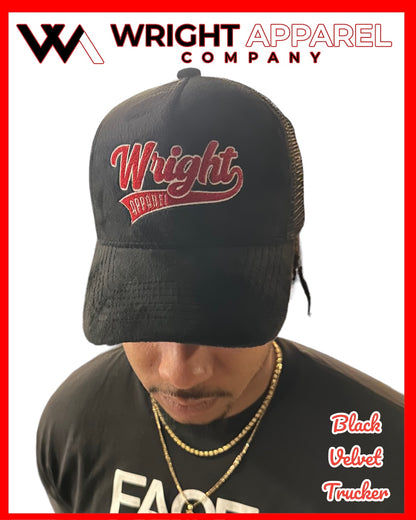 Velvet Trucker Caps By Wright Apparel Co.